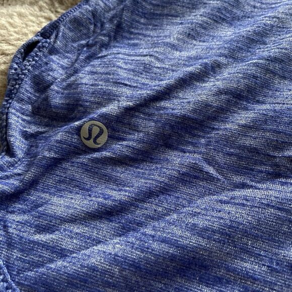 Lululemon What The Sport Singlet II Heathered Sapphire Blue Size 6 - Picture 9 of 10